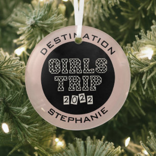 Ornement En Verre Voyage Filles 2022 Filles Week-end de vacances Get