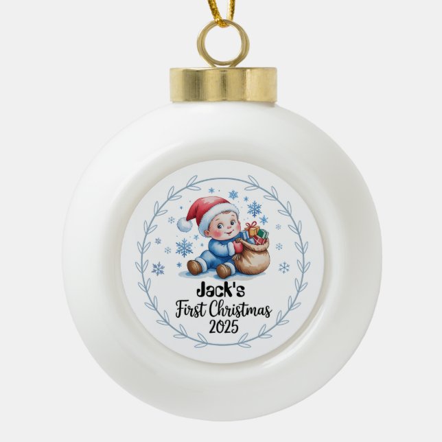 Ornement encadré de flocon de neige (Devant)