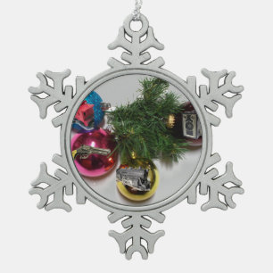 Ornement encadré de flocon de neige de Noël