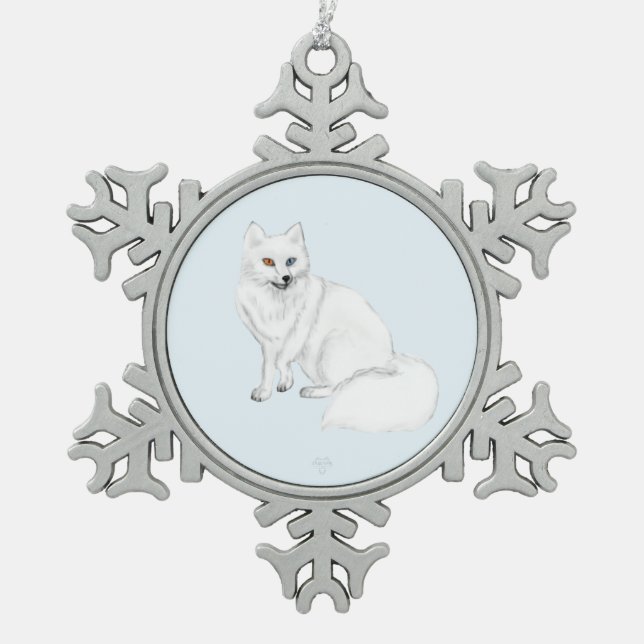 Ornement encadré flocon de neige Vacances Renard A (Devant)