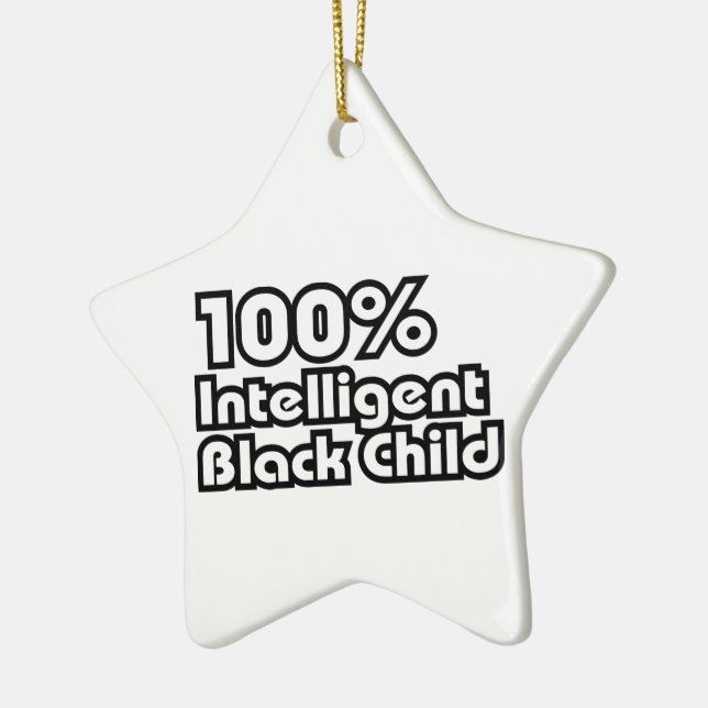 Ornement Étoile En Céramique 100% Enfant Noir Intelligent (Gauche)