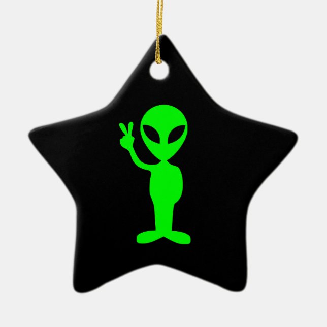 Ornement Étoile En Céramique Alien Star Ornament (Devant)