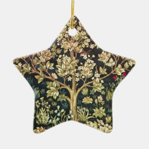 Ornement Étoile En Céramique Arbre de William Morris de Pre-Raphaelite de cru