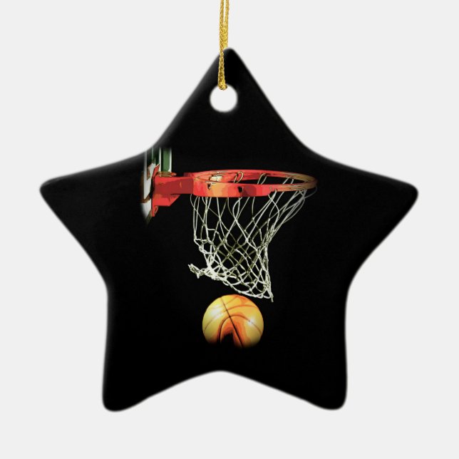 Ornement Étoile En Céramique Basket (Devant)