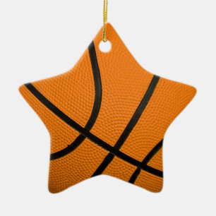 Ornement Étoile En Céramique Basket-ball