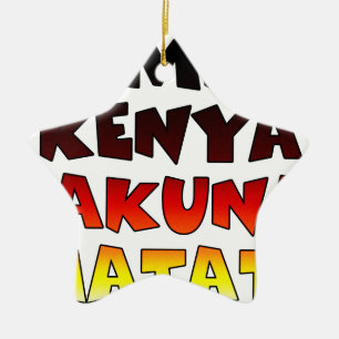 Ornement Étoile En Céramique Beau Jambo Kenya Hakuna Matata Beau Art