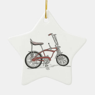 Ornement Étoile En Céramique Bicyclette vintage de vélo de muscle de pastenagu