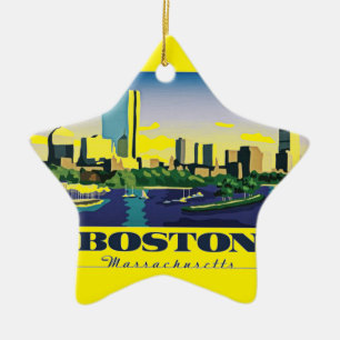 Ornement Étoile En Céramique Boston, le Massachusetts