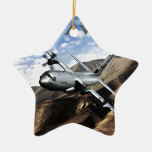 Ornement Étoile En Céramique C-130 HERCULES Avion militaire