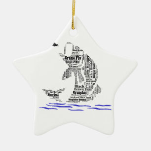 Ornement Étoile En Céramique Cadeaux et nouveautés faits sur commande de pêche