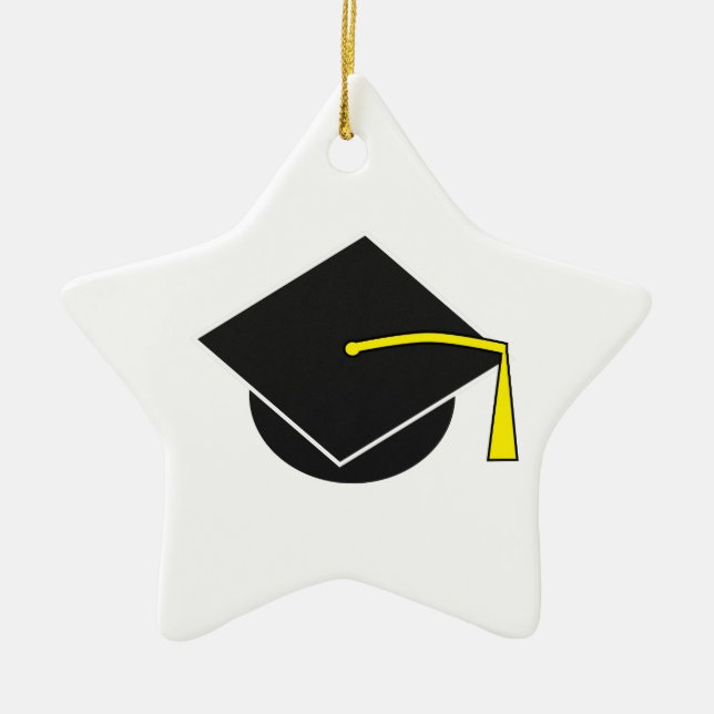Ornement Étoile En Céramique Casquette d'obtention du diplôme (Devant)