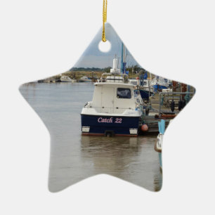 Ornement Étoile En Céramique Catch Motorboat 22