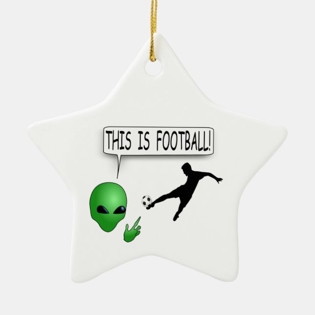Ornement Étoile En Céramique C'Est Du Football (Devant)