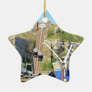 Ornement Étoile En Céramique Chemin de fer funiculaire Hastings
