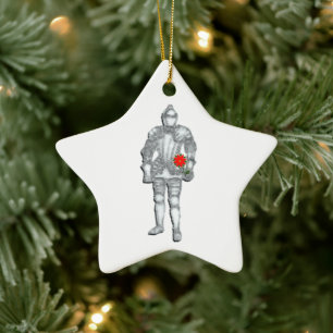 Ornement Étoile En Céramique Chevalier en armure brillante