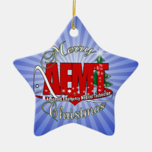 Ornement Étoile En Céramique CHRISTMAS AEMT technologie Médicale d'urgence avan