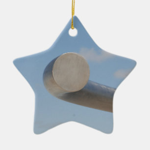 Ornement Étoile En Céramique Ciel bleu métallique