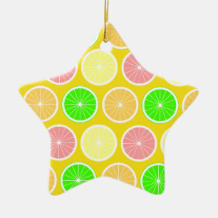 Ornement Étoile En Céramique Citrus