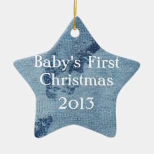 Ornement Étoile En Céramique Conception Washed Denim #9 à Emporio Moffa