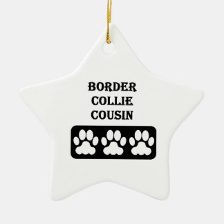 Ornement Étoile En Céramique Cousin Border Collie