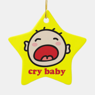 Ornement Étoile En Céramique Cry Baby