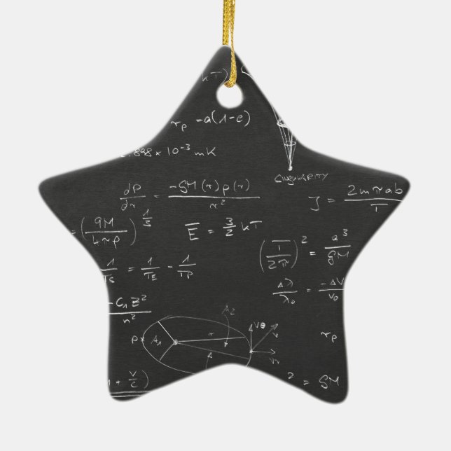 Ornement Étoile En Céramique Diagrammes et formules d'astrophysique (Dos)