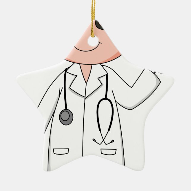 Ornement Étoile En Céramique Docteur (Devant)