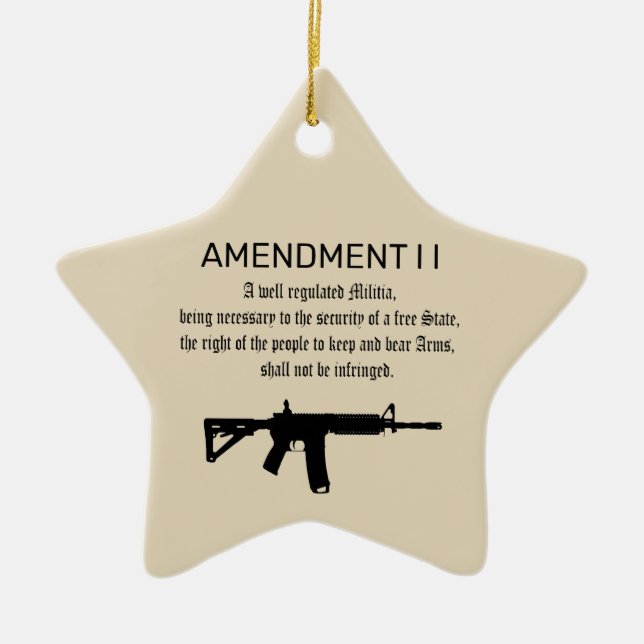 Ornement Étoile En Céramique Droit De Porter Des Armes, Droit Constitutionnel D (Devant)