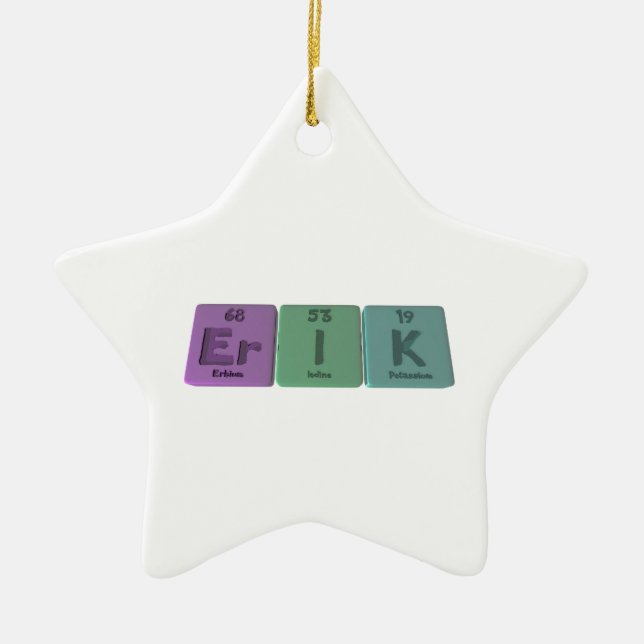 Ornement Étoile En Céramique Erik en tant que potassium d'iode d'erbium (Devant)