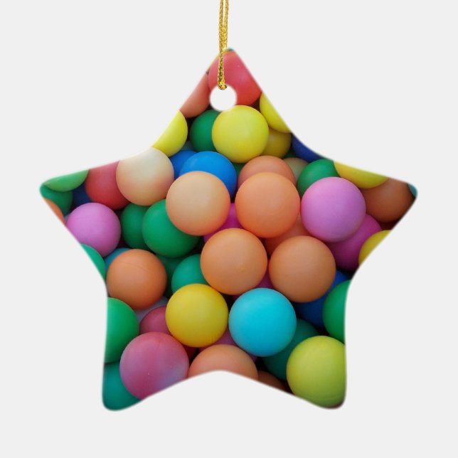 Ornement Étoile En Céramique Étoile pour arbre de Noël (Devant)