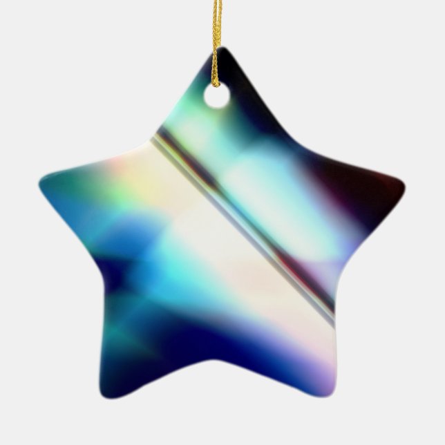 Ornement Étoile En Céramique Étoile pour arbre de Noël (Devant)