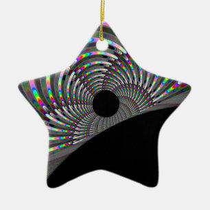 Ornement Étoile En Céramique Fractage Art déco