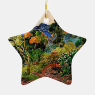 Ornement Étoile En Céramique Gauguin - Paysage de la Martinique