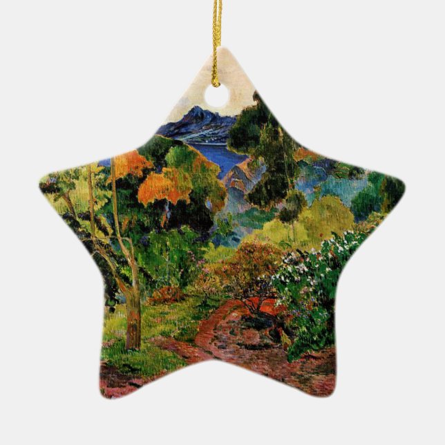 Ornement Étoile En Céramique Gauguin - Paysage de la Martinique (Devant)