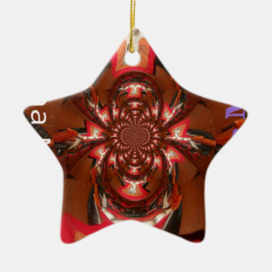 Ornement Étoile En Céramique Hakuna Matata Halloween Masque Kaleidoscope Abstra
