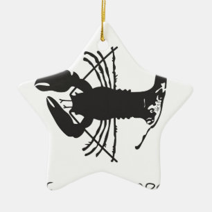 ORNEMENT ÉTOILE EN CÉRAMIQUE HOMARD DE CAPE COD