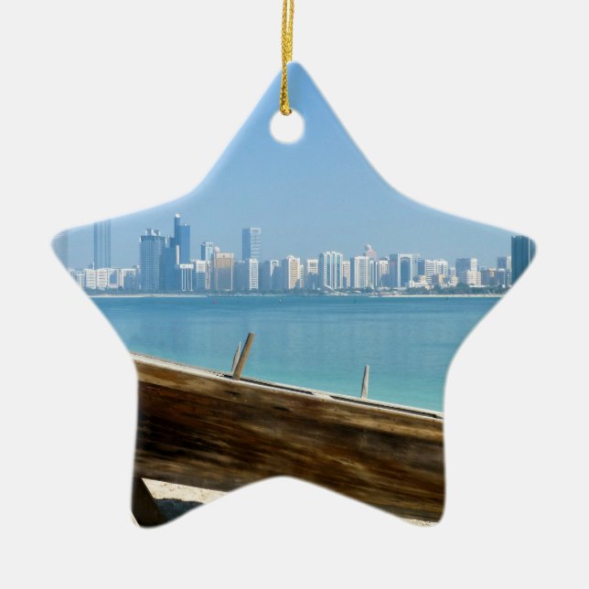 Ornement Étoile En Céramique Horizon de Dubaï (Devant)