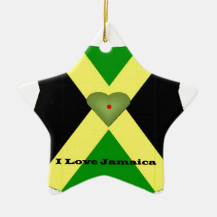 Ornement Étoile En Céramique I Love Jamaica Have a Nice Day and a Better Night