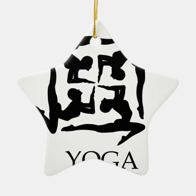 Ornement Étoile En Céramique illustration pour le yoga (Devant)