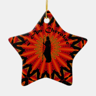 Ornement Étoile En Céramique Je suis cherokee