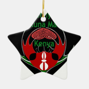 Ornement Étoile En Céramique Kenya