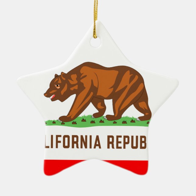 ORNEMENT ÉTOILE EN CÉRAMIQUE LA CALIFORNIE (Devant)