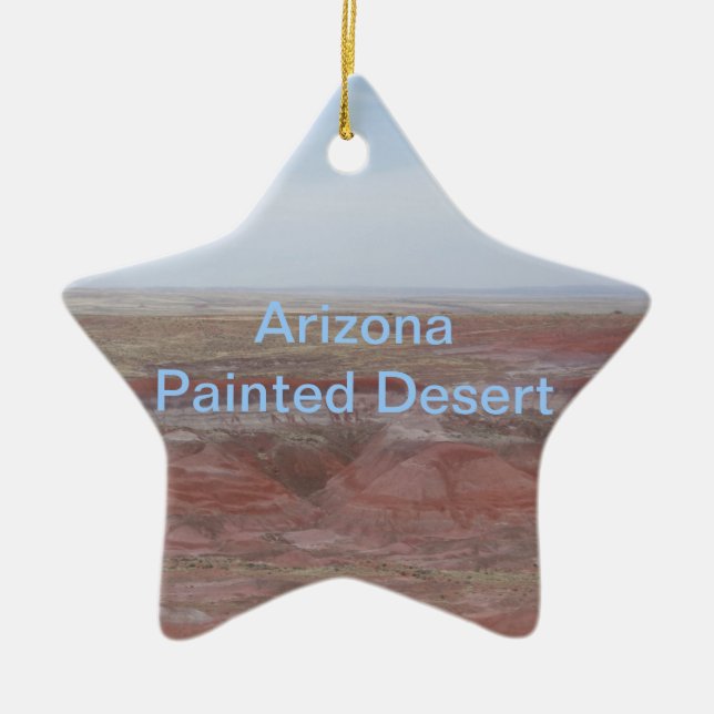 Ornement Étoile En Céramique L'Arizona a peint le désert (Devant)