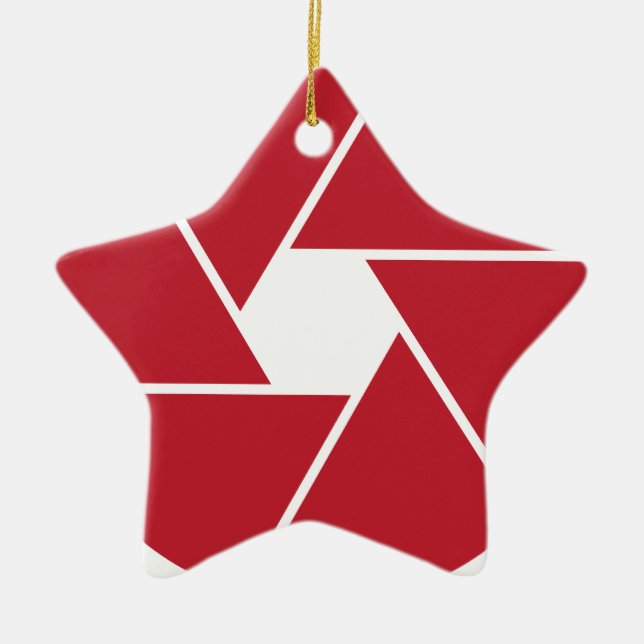 Ornement Étoile En Céramique Lentille ouvrant la conception graphique (Devant)