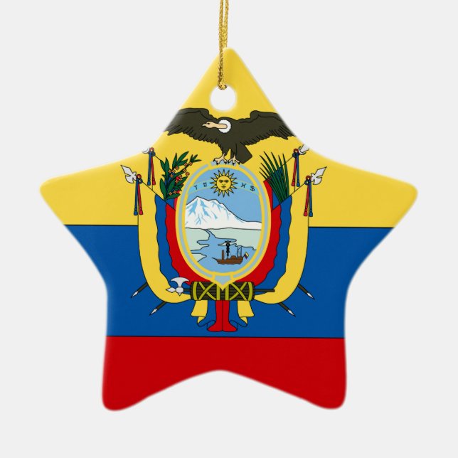 Ornement Étoile En Céramique L'Equateur (Devant)