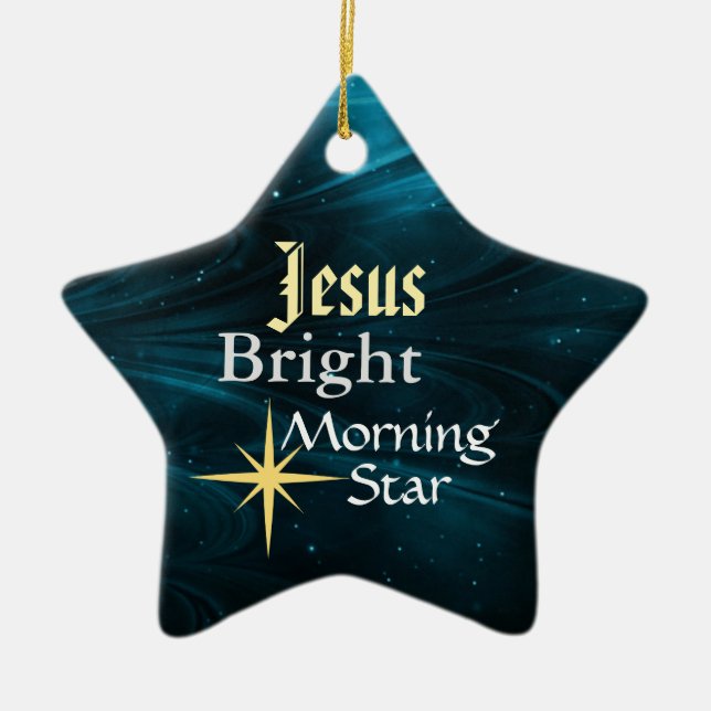 Ornement Étoile En Céramique L'étoile du matin Jésus Customisé (Devant)