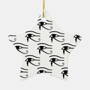 Ornement Étoile En Céramique L'Oeil Du Motif Horus