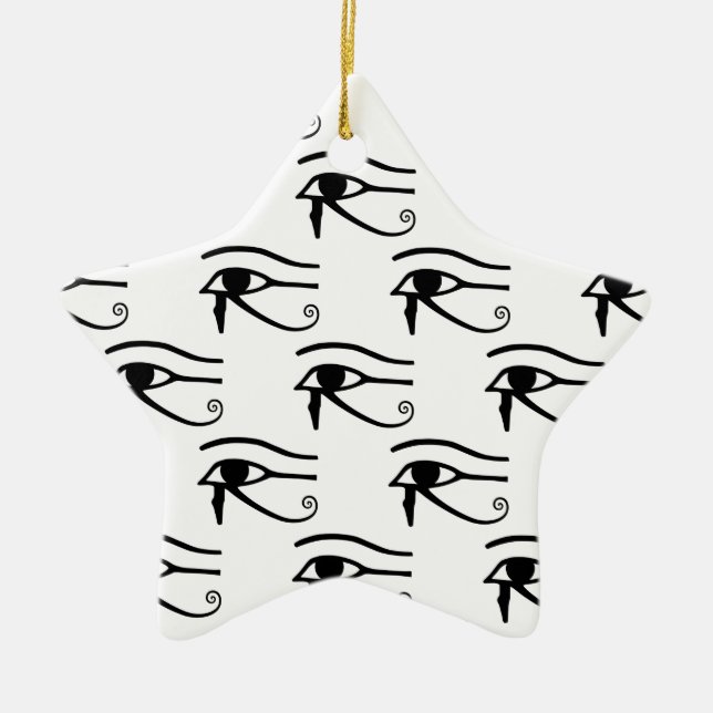 Ornement Étoile En Céramique L'Oeil Du Motif Horus (Devant)