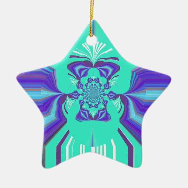 Ornement Étoile En Céramique Mélange violet Hakuna Matata (Devant)