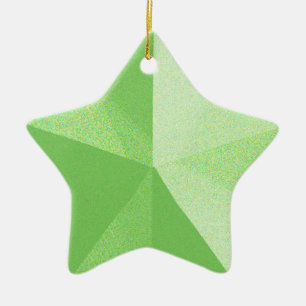 Ornement Étoile En Céramique Modèle de l'ornement de Noël de l'étoile verte